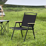Maxbell Camping Folding Chair Portable Outdoor Furniture Armchair for Hunting Beach Black Large