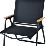 Maxbell Camping Folding Chair Portable Outdoor Furniture Armchair for Hunting Beach Black Large