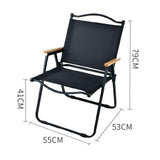 Maxbell Camping Folding Chair Portable Outdoor Furniture Armchair for Hunting Beach Black Large