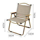 Maxbell Camping Folding Chair Portable Outdoor Furniture Armchair for Hunting Beach Khaki L