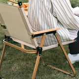 Maxbell Camping Folding Chair Portable Outdoor Furniture Armchair for Hunting Beach Khaki L