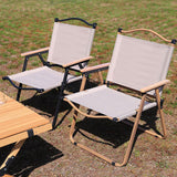 Maxbell Camping Folding Chair Portable Outdoor Furniture Armchair for Hunting Beach Khaki L