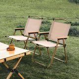 Maxbell Camping Folding Chair Portable Outdoor Furniture Armchair for Hunting Beach Khaki L