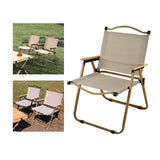 Maxbell Camping Folding Chair Portable Outdoor Furniture Armchair for Hunting Beach Khaki L