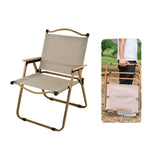 Maxbell Camping Folding Chair Portable Outdoor Furniture Armchair for Hunting Beach Khaki L
