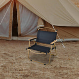 Maxbell Camping Folding Chair Portable Outdoor Furniture Armchair for Hunting Beach Black Khaki Small