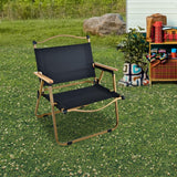 Maxbell Camping Folding Chair Portable Outdoor Furniture Armchair for Hunting Beach Black Khaki Small