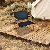 Maxbell Camping Folding Chair Portable Outdoor Furniture Armchair for Hunting Beach Black Khaki Small