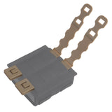 Maxbell 2Pcs System Malice Clips Strap Buckle Nylon Magazine Pouch Accessory brown
