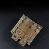 Maxbell 2Pcs System Malice Clips Strap Buckle Nylon Magazine Pouch Accessory brown