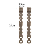 Maxbell 2Pcs System Malice Clips Strap Buckle Nylon Magazine Pouch Accessory brown