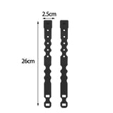 Maxbell 2x Tailor Malice Clips Strap Buckles Flexible vest Accessory Bag Black