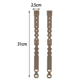 Maxbell 2 Pieces Tailor Malice Clips Strap Buckle for Vest Backpack Gear Holder Brown