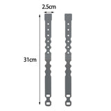 Maxbell 2 Pieces Tailor Malice Clips Strap Buckle for Vest Backpack Gear Holder Gray