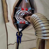 Maxbell Tent Stove Jack Portable Easy Install Lightweight Punch Free for Camping