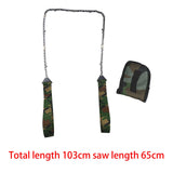 Maxbell Chain Saw with Handles Metal Wire Saw for Outdoor Carpentry Hiking 11T Green