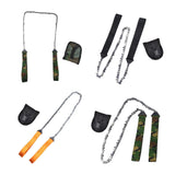 Maxbell Chain Saw with Handles Metal Wire Saw for Outdoor Carpentry Hiking 11T Green