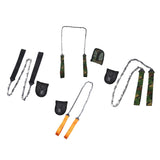 Maxbell Chain Saw with Handles Metal Wire Saw for Outdoor Carpentry Hiking 11T Green