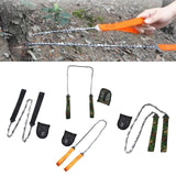 Maxbell Chain Saw with Handles Metal Wire Saw for Outdoor Carpentry Hiking 11T Green