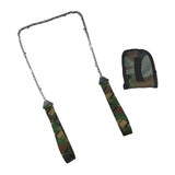 Maxbell Chain Saw with Handles Metal Wire Saw for Outdoor Carpentry Hiking 11T Green