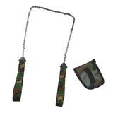 Maxbell Chain Saw with Handles Metal Wire Saw for Outdoor Carpentry Hiking 11T Green