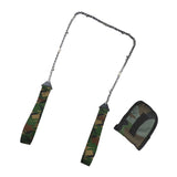 Maxbell Chain Saw with Handles Metal Wire Saw for Outdoor Carpentry Hiking 11T Green