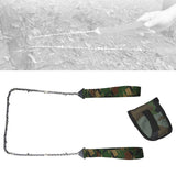 Maxbell Chain Saw with Handles Metal Wire Saw for Outdoor Carpentry Hiking 11T Green