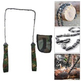 Maxbell Chain Saw with Handles Metal Wire Saw for Outdoor Carpentry Hiking 11T Green