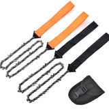 Maxbell Chain Saw with Handles Metal Wire Saw for Outdoor Carpentry Hiking 33T Black