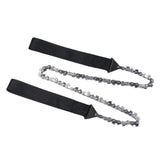 Maxbell Chain Saw with Handles Metal Wire Saw for Outdoor Carpentry Hiking 33T Black