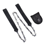 Maxbell Chain Saw with Handles Metal Wire Saw for Outdoor Carpentry Hiking 33T Black