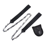 Maxbell Chain Saw with Handles Metal Wire Saw for Outdoor Carpentry Hiking 33T Black