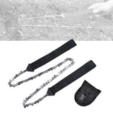 Maxbell Chain Saw with Handles Metal Wire Saw for Outdoor Carpentry Hiking 33T Black