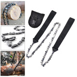 Maxbell Chain Saw with Handles Metal Wire Saw for Outdoor Carpentry Hiking 33T Black