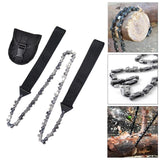 Maxbell Chain Saw with Handles Metal Wire Saw for Outdoor Carpentry Hiking 33T Black