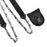 Maxbell Chain Saw with Handles Metal Wire Saw for Outdoor Carpentry Hiking 33T Black