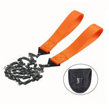 Maxbell Chain Saw with Handles Metal Wire Saw for Outdoor Carpentry Hiking 33T Orange
