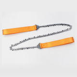 Maxbell Chain Saw with Handles Metal Wire Saw for Outdoor Carpentry Hiking 33T Orange
