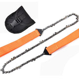 Maxbell Chain Saw with Handles Metal Wire Saw for Outdoor Carpentry Hiking 33T Orange