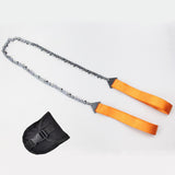Maxbell Chain Saw with Handles Metal Wire Saw for Outdoor Carpentry Hiking 33T Orange