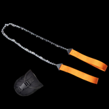 Maxbell Chain Saw with Handles Metal Wire Saw for Outdoor Carpentry Hiking 33T Orange