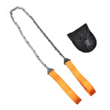 Maxbell Chain Saw with Handles Metal Wire Saw for Outdoor Carpentry Hiking 33T Orange
