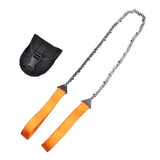 Maxbell Chain Saw with Handles Metal Wire Saw for Outdoor Carpentry Hiking 33T Orange
