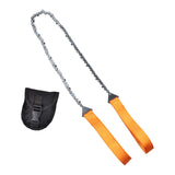 Maxbell Chain Saw with Handles Metal Wire Saw for Outdoor Carpentry Hiking 33T Orange