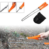 Maxbell Chain Saw with Handles Metal Wire Saw for Outdoor Carpentry Hiking 33T Orange