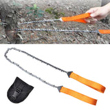 Maxbell Chain Saw with Handles Metal Wire Saw for Outdoor Carpentry Hiking 33T Orange