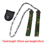 Maxbell Chain Saw with Handles Metal Wire Saw for Outdoor Carpentry Hiking 33T Green