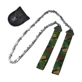 Maxbell Chain Saw with Handles Metal Wire Saw for Outdoor Carpentry Hiking 33T Green