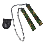 Maxbell Chain Saw with Handles Metal Wire Saw for Outdoor Carpentry Hiking 33T Green