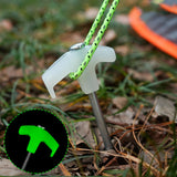 Maxbell Tent Stakes with Fluorescent Stopper Hard Ground Anchors for Shelter Canopy
